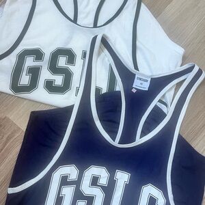 GYMSHARK bundle White and Navy Tank Tops